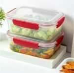 5 Pack Stackable Food Storage Containers Airtight & Leakproof Set Snap Lock Lids - Image 5