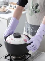 Thickened silicone dishwashing glove kitchen pot brush - Image 2
