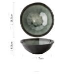 7.5 Inch Ceramic Bowl Vintage Salad Bowl Vegetable Bowl Micro Flaw - Image 6