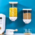 Kitchen Food Storage Easy Press Container Cereal Dispenser Wall Mounted Food Storage Box - Image 5