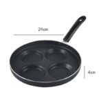 Love Frying Pan Non-Stick Flat Bottom Four-Hole Omelette Pan - Image 2