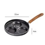 Love Frying Pan Non-Stick Flat Bottom Four-Hole Omelette Pan - Image 7
