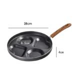 Love Frying Pan Non-Stick Flat Bottom Four-Hole Omelette Pan - Image 8