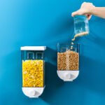 Kitchen Food Storage Easy Press Container Cereal Dispenser Wall Mounted Food Storage Box - Image 4