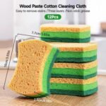 12 Pack Zero Scratch Scrub Sponges, 4 Pack, Non-Scratch Kitchen Sponges For Dishes And Cleaning - Image 4