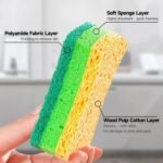 12 Pack Zero Scratch Scrub Sponges, 4 Pack, Non-Scratch Kitchen Sponges For Dishes And Cleaning - Image 5