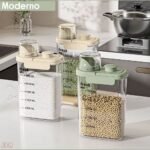 ShowyLive Airtight Pet Food Storage Container, Durable & Versatile, Dog And Cat Food Containers Transparent With Measuring Scale 2.8L - Image 3