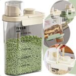 ShowyLive Airtight Pet Food Storage Container, Durable & Versatile, Dog And Cat Food Containers Transparent With Measuring Scale 2.8L - Image 4