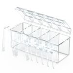 1Set Ice Chilled Condiment Caddy Serving Tray Container Bar Garnish Holder Salad Platter Server Food Storage With 5 Removable Containers 5 Lids 2 Tongs 5 Sporks - Image 9