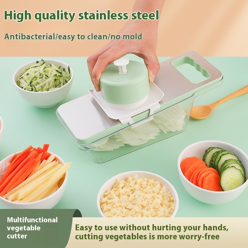 b7a6d69a-238f-43ff-86fd-9921464f9871.jpg Kitchen Household Hand Guard Stainless Steel Multi-function Vegetable Chopper - Image 1
