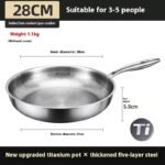 Pure Titanium Frying Pan Non-coated Non-stick Pan - Image 7