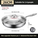 Pure Titanium Frying Pan Non-coated Non-stick Pan - Image 9