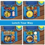 1Pc Kids Lunch Box Thermal Lunch Container With Insulated Storage Bag 2 Compartments Spoon Fork Case Food Safe Spill Resistant - Image 2