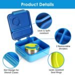 1Pc Kids Lunch Box Thermal Lunch Container With Insulated Storage Bag 2 Compartments Spoon Fork Case Food Safe Spill Resistant - Image 7