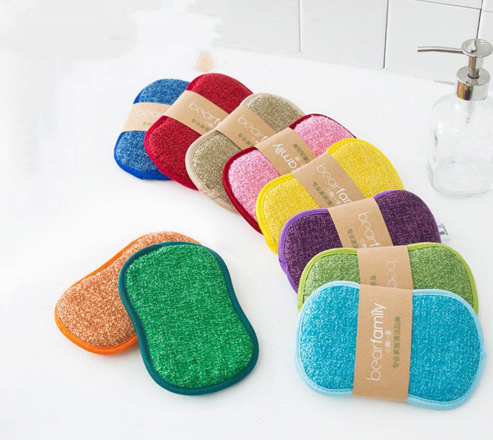 f7fbc522-c02b-4910-a41f-f32252355a98.jpg Dishwashing Sponge Block Kitchen Non-stick Oil Brush Pot Artifact - Image 1