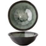 7.5 Inch Ceramic Bowl Vintage Salad Bowl Vegetable Bowl Micro Flaw - Image 5